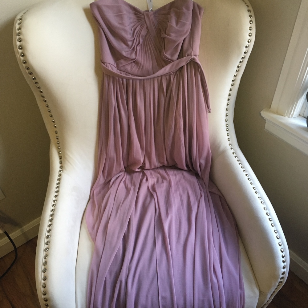 Davids Bridal Lavender Strapless Dress